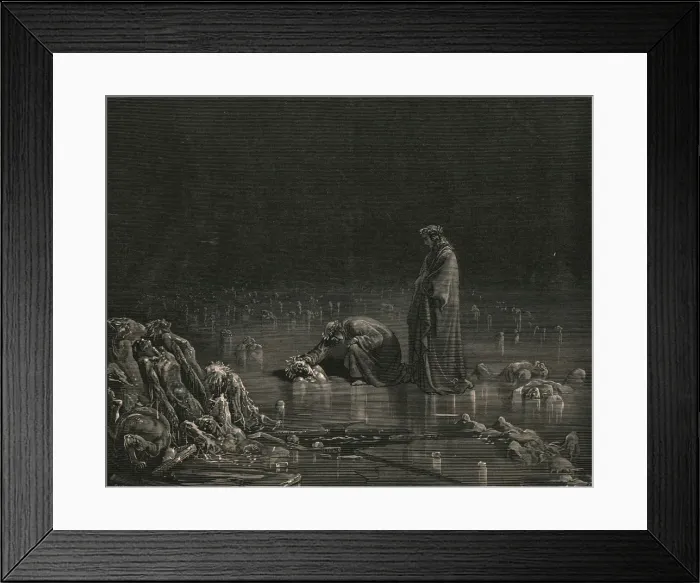 Framed Print : Then seizing on his hinder scalp, I cried: Name thee, or not a hair shall tarry here Framed Print : Then seizing on his hinder scalp, I cried: Name thee, or not a hair shall tarry here