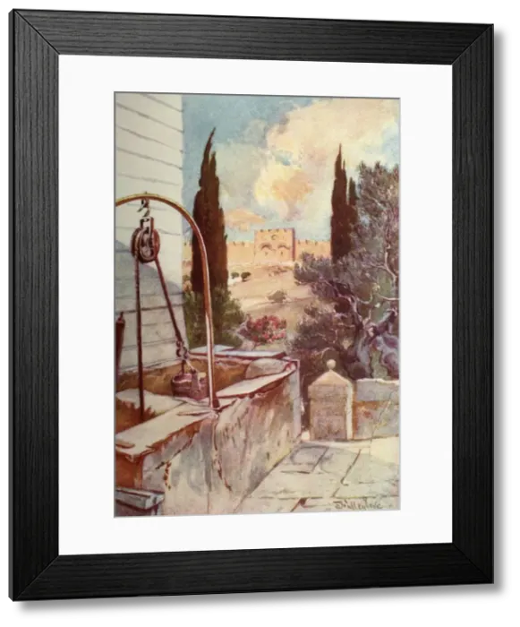 Framed Print : The Golden or Beautiful Gate from the Garden of Gethsemane, 1902. Creator: John Fulleylove Framed Print : The Golden or Beautiful Gate from the Garden of Gethsemane, 1902. Creator: John Fulleylove