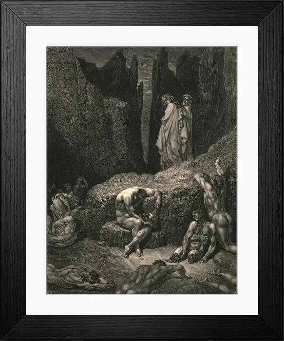 Framed Print : Wherefore doth fasten yet thy sight below amongst the maim d and miserable shades? Framed Print : Wherefore doth fasten yet thy sight below amongst the maim d and miserable shades?