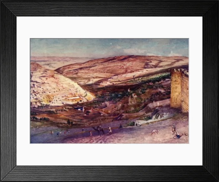Framed Print : Meeting of the Valleys of Hinnom and Jehoshaphat, from the Eastern Walls of Zion, 1902 Framed Print : Meeting of the Valleys of Hinnom and Jehoshaphat, from the Eastern Walls of Zion, 1902