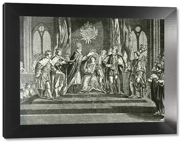 The Coronation of Anne Boleyn with the Crown of St. Edward, 1902. Creator: Unknown