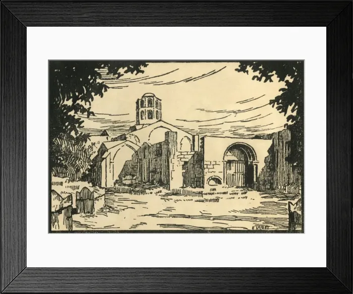 Framed Print : Les Alyscamps, Chapelle Shonorat - The Alyscamps. and the Chapel St-Honorat, c1920s Framed Print : Les Alyscamps, Chapelle Shonorat - The Alyscamps. and the Chapel St-Honorat, c1920s