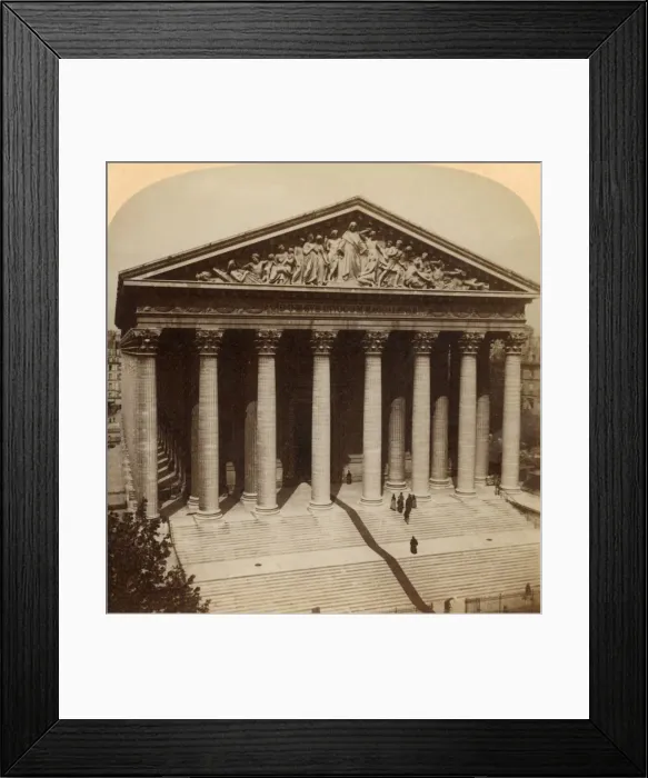 Framed Print : The Church of the Madeline, Paris, France, 1900. Creator: Underwood & Underwood Framed Print : The Church of the Madeline, Paris, France, 1900. Creator: Underwood & Underwood