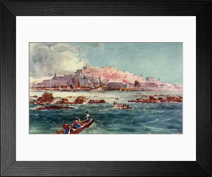 Framed Print : Joppa from the Sea, 1902. Creator: John Fulleylove Framed Print : Joppa from the Sea, 1902. Creator: John Fulleylove
