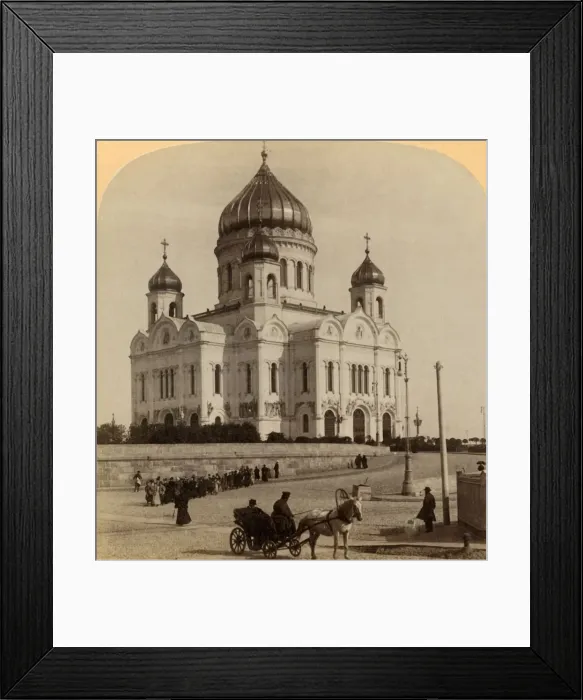 Framed Print : Temple of Our Saviour, the greatest Church in Moscow, Russia, 1898 Framed Print : Temple of Our Saviour, the greatest Church in Moscow, Russia, 1898