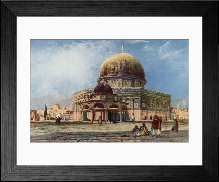 Framed Print : Dome of the Rock with Dome of the Chain (Kubbet Es Silseleh), 1902. Creator: John Fulleylove Framed Print : Dome of the Rock with Dome of the Chain (Kubbet Es Silseleh), 1902. Creator: John Fulleylove