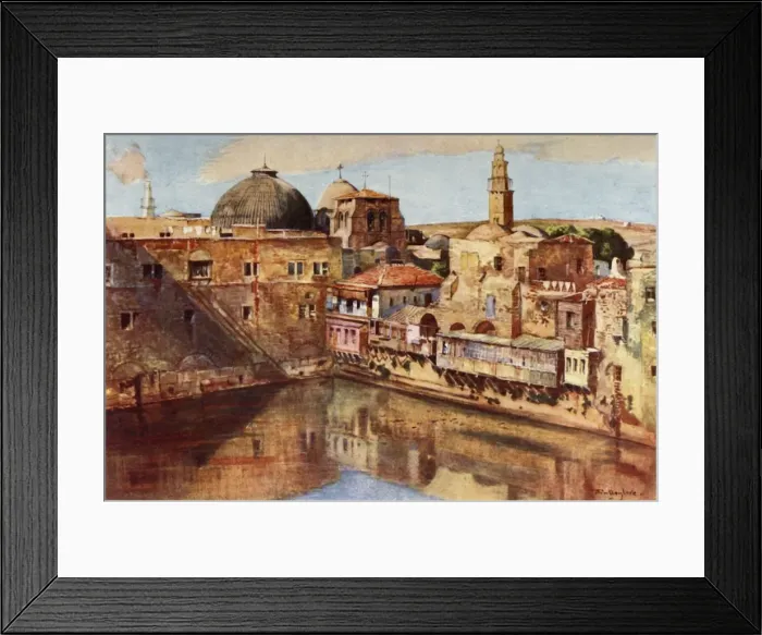 Framed Print : Jerusalem. - The Pool of Hezekiah, 1902. Creator: John Fulleylove Framed Print : Jerusalem. - The Pool of Hezekiah, 1902. Creator: John Fulleylove
