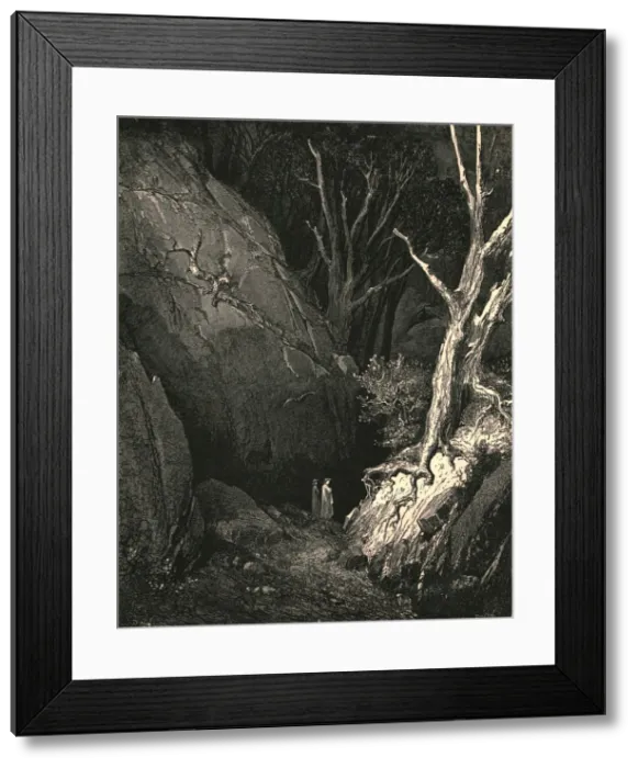Framed Print : Onward he moved, I close his steps pursued, c1890. Creator: Gustave Doré Framed Print : Onward he moved, I close his steps pursued, c1890. Creator: Gustave Doré