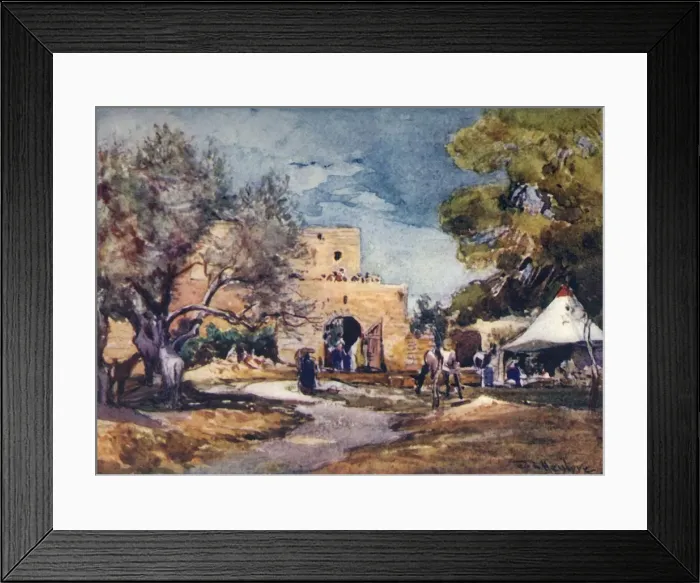 Framed Print : Medieval Building Outside the North Wall of Jerusalem, 1902. Creator: John Fulleylove Framed Print : Medieval Building Outside the North Wall of Jerusalem, 1902. Creator: John Fulleylove