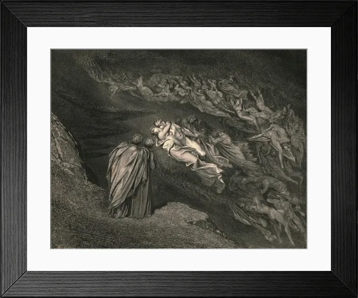 Framed Print : Love brought us to one death: Caina waits the soul, who split our life, c1890. Creator Framed Print : Love brought us to one death: Caina waits the soul, who split our life, c1890. Creator