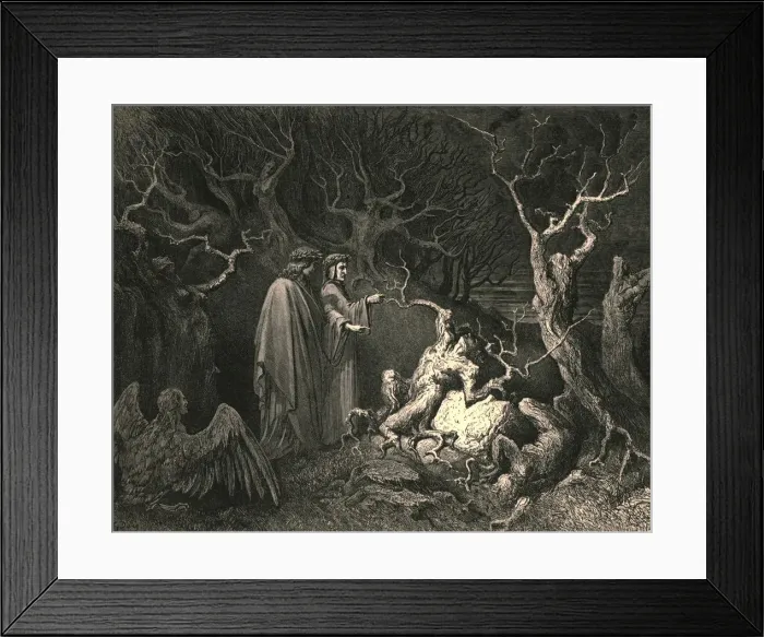 Framed Print : And straight the trunk exclaim d, Why pluck st thou me?, c1890. Creator Framed Print : And straight the trunk exclaim d, Why pluck st thou me?, c1890. Creator