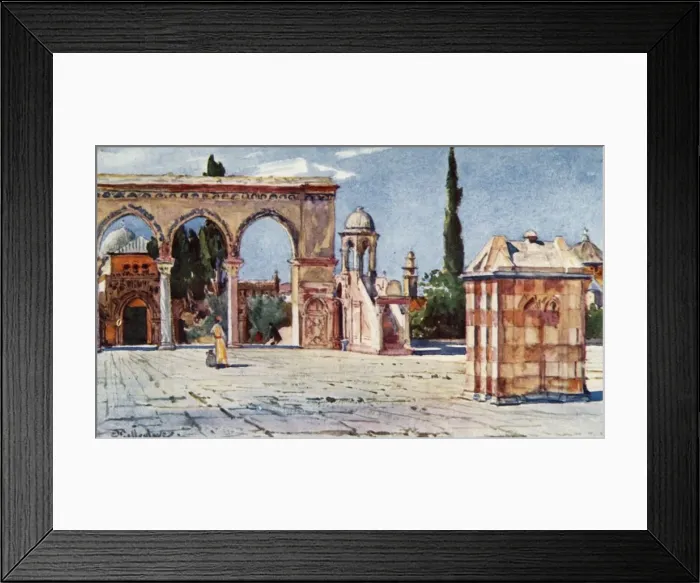 Framed Print : Summer Pulpit from South Porch of Dome of the Rock, 1902. Creator: John Fulleylove Framed Print : Summer Pulpit from South Porch of Dome of the Rock, 1902. Creator: John Fulleylove