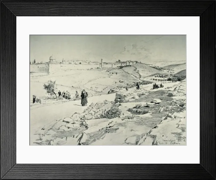 Framed Print : Jerusalem, with the Road from Bethany, 1902. Creator: John Fulleylove Framed Print : Jerusalem, with the Road from Bethany, 1902. Creator: John Fulleylove