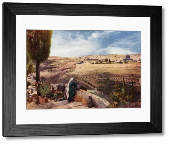 Framed Print : Jerusalem from the Mount of Olives where Christ wept over the City, 1902. Creator Framed Print : Jerusalem from the Mount of Olives where Christ wept over the City, 1902. Creator