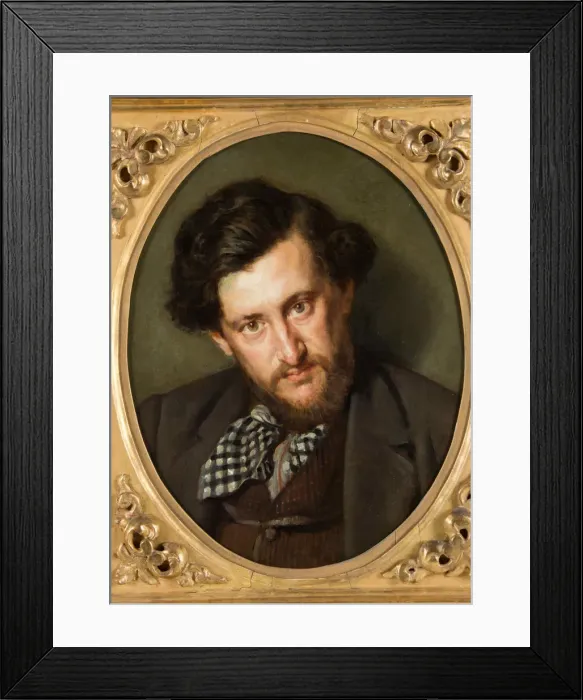 Framed Print : Portrait of Georges Lafenestre (1837-1919), 1865. Creator: Desboutin, Marcellin Gilbert (1823-1902) Framed Print : Portrait of Georges Lafenestre (1837-1919), 1865. Creator: Desboutin, Marcellin Gilbert (1823-1902)