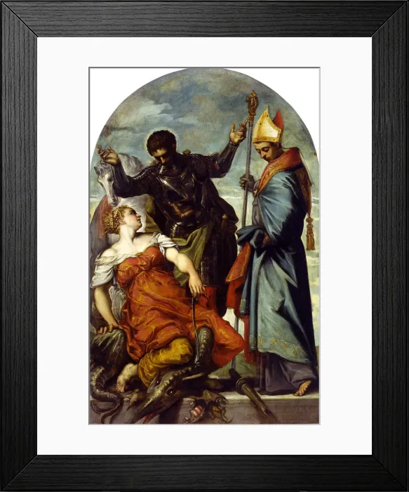 Framed Print : Saint Louis of Toulouse and Saint George, 1552. Creator: Tintoretto, Jacopo (1518-1594) Framed Print : Saint Louis of Toulouse and Saint George, 1552. Creator: Tintoretto, Jacopo (1518-1594)