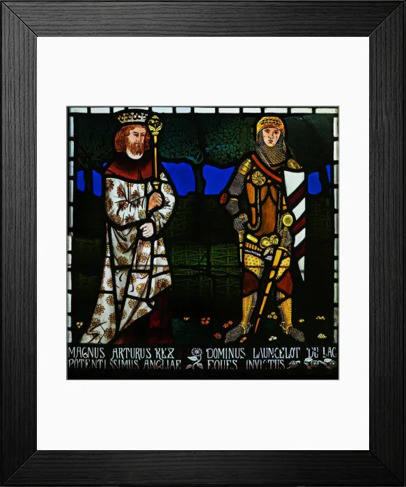 Framed Print : King Arthur and Sir Lancelot, 1862. Creator: Morris & Co Framed Print : King Arthur and Sir Lancelot, 1862. Creator: Morris & Co
