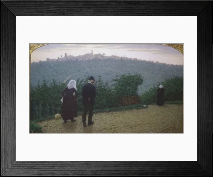 Framed Print : Sunday Dawn (First Mass). Creator: Morbelli, Angelo (1853-1919) Framed Print : Sunday Dawn (First Mass). Creator: Morbelli, Angelo (1853-1919)