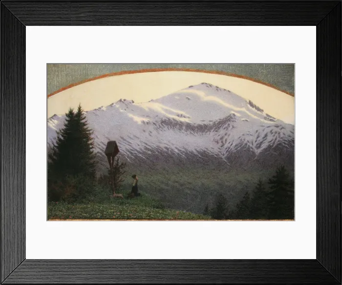 Framed Print : Ave Maria della sera, 1910. Creator: Morbelli, Angelo (1853-1919) Framed Print : Ave Maria della sera, 1910. Creator: Morbelli, Angelo (1853-1919)