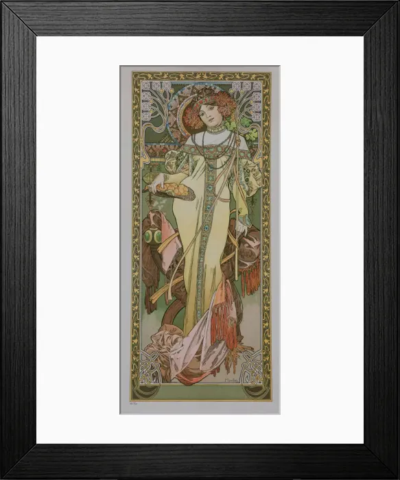 Framed Print : Les quatre saisons: L Automne, 1900. Creator: Mucha, Alfons Marie (1860-1939) Framed Print : Les quatre saisons: L Automne, 1900. Creator: Mucha, Alfons Marie (1860-1939)