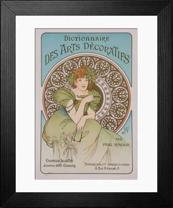 Framed Print : Dictionnaire des Arts Decoratifs, 1902. Creator: Mucha, Alfons Marie (1860-1939) Framed Print : Dictionnaire des Arts Decoratifs, 1902. Creator: Mucha, Alfons Marie (1860-1939)