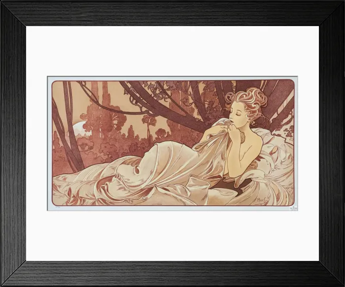 Framed Print : Dusk, 1899. Creator: Mucha, Alfons Marie (1860-1939) Framed Print : Dusk, 1899. Creator: Mucha, Alfons Marie (1860-1939)