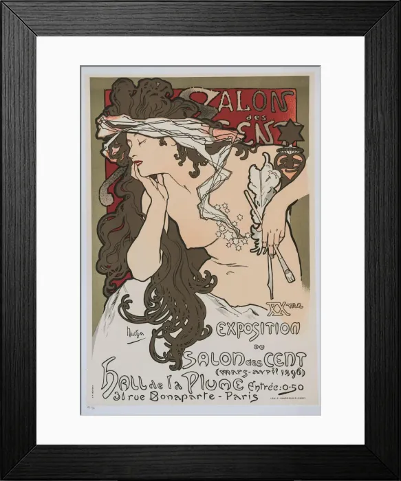 Framed Print : XXeme exposition du Salon des Cent, 1896. Creator: Mucha, Alfons Marie (1860-1939) Framed Print : XXeme exposition du Salon des Cent, 1896. Creator: Mucha, Alfons Marie (1860-1939)