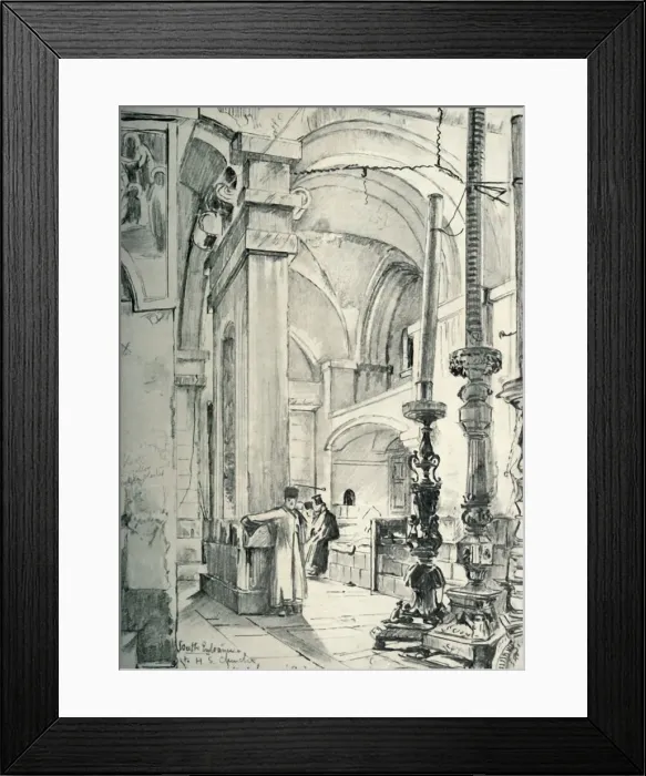 Framed Print : The Vestibule of the Church of the Holy Sepulchre, 1902. Creator: John Fulleylove Framed Print : The Vestibule of the Church of the Holy Sepulchre, 1902. Creator: John Fulleylove