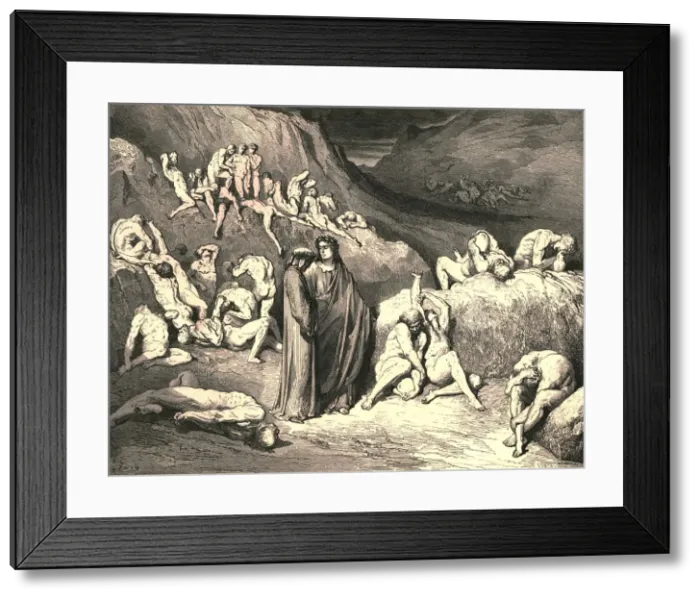 Framed Print : The crust came drawn from underneath in flakes, c1890. Creator: Gustave Doré Framed Print : The crust came drawn from underneath in flakes, c1890. Creator: Gustave Doré