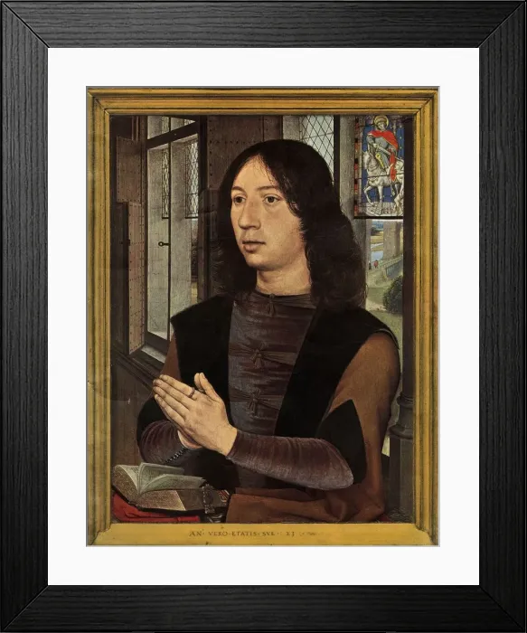 Framed Print : Portrait de Martin Van Nieuwenhowen, 1478. Creator: Hans Memling Framed Print : Portrait de Martin Van Nieuwenhowen, 1478. Creator: Hans Memling