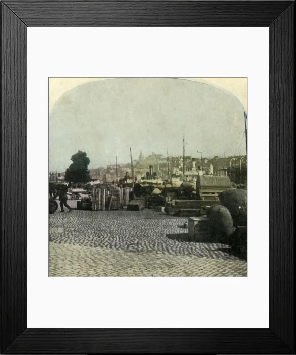 Framed Print : Riddarholmen Quay, Stockholm, Sweden, c1900. Creator: Unknown Framed Print : Riddarholmen Quay, Stockholm, Sweden, c1900. Creator: Unknown