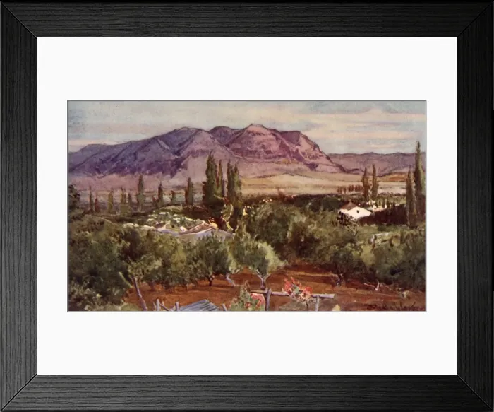 Framed Print : The Mount of Temptation from Jericho, 1902. Creator: John Fulleylove Framed Print : The Mount of Temptation from Jericho, 1902. Creator: John Fulleylove