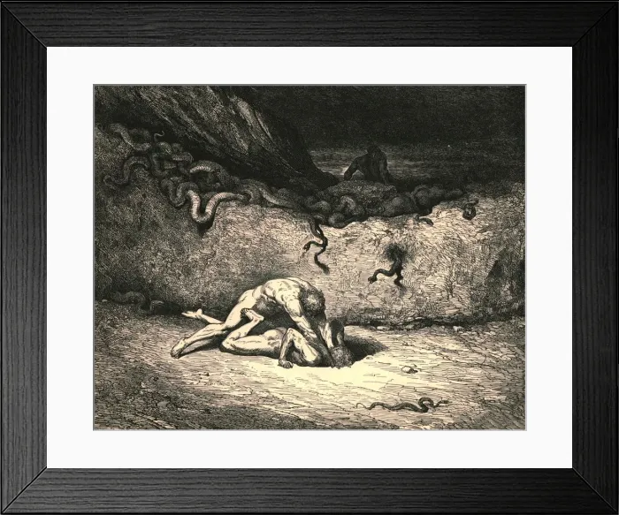 Framed Print : That sprite of air is Schicchi; in like mood of random mischief vents he still his spite, c1890 Framed Print : That sprite of air is Schicchi; in like mood of random mischief vents he still his spite, c1890