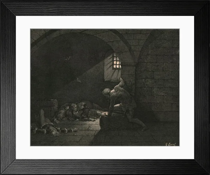 Framed Print : Then, fasting got the mastery of grief, c1890. Creator: Gustave Doré Framed Print : Then, fasting got the mastery of grief, c1890. Creator: Gustave Doré