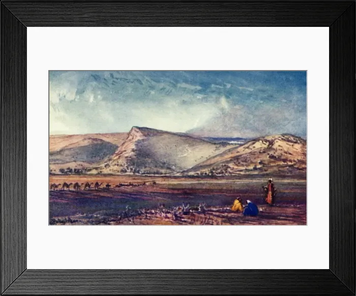 Framed Print : The Hills Round Nazareth from the Plain of Esdraelon, 1902. Creator: John Fulleylove Framed Print : The Hills Round Nazareth from the Plain of Esdraelon, 1902. Creator: John Fulleylove