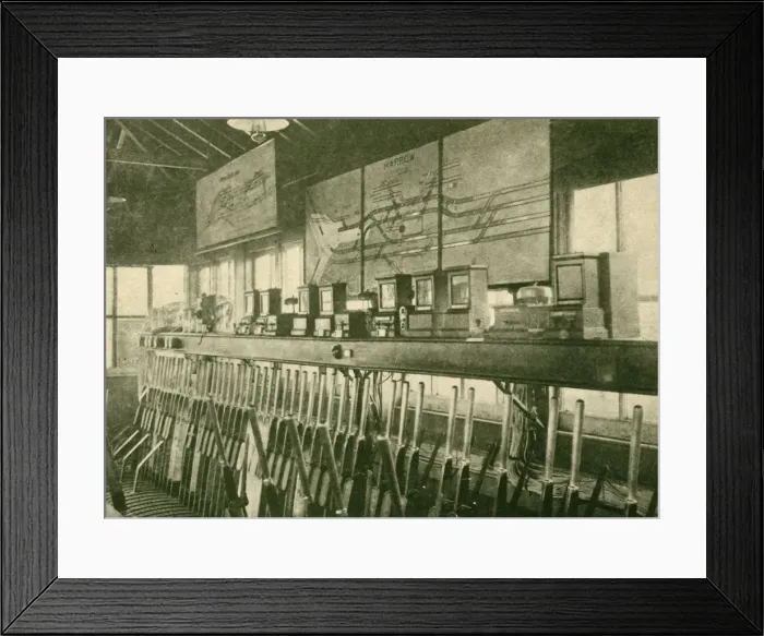 Framed Print : Train Movement Diagram in Signal-Box, Metropolitan Railway, 1930. Creator: Unknown Framed Print : Train Movement Diagram in Signal-Box, Metropolitan Railway, 1930. Creator: Unknown