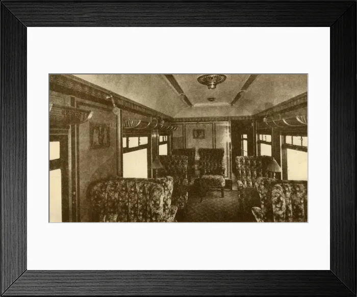 Framed Print : Interior of Pullman Car, Marjorie, Southern Railway, 1930. Creator: Unknown Framed Print : Interior of Pullman Car, Marjorie, Southern Railway, 1930. Creator: Unknown
