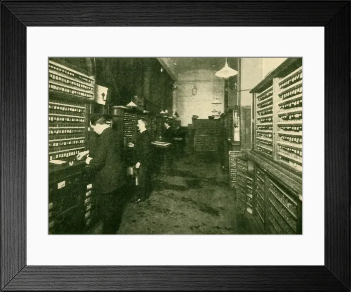 Framed Print : Interior of a Great Western Booking-Office, 1930. Creator: Unknown Framed Print : Interior of a Great Western Booking-Office, 1930. Creator: Unknown