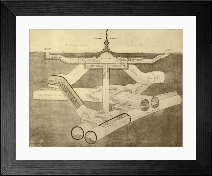 Framed Print : The New Piccadilly Circus Tube Station, 1930. Creator: Unknown Framed Print : The New Piccadilly Circus Tube Station, 1930. Creator: Unknown