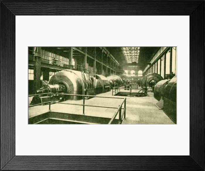 Framed Print : Dynamos at the Great Underground Generating Station at Lots Road, Chelsea, 1930 Framed Print : Dynamos at the Great Underground Generating Station at Lots Road, Chelsea, 1930