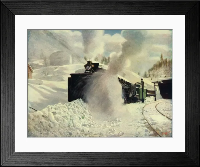 Framed Print : Rotary Snow Plough at Blue Canyon, California (Southern Pacific Railway), 1930 Framed Print : Rotary Snow Plough at Blue Canyon, California (Southern Pacific Railway), 1930
