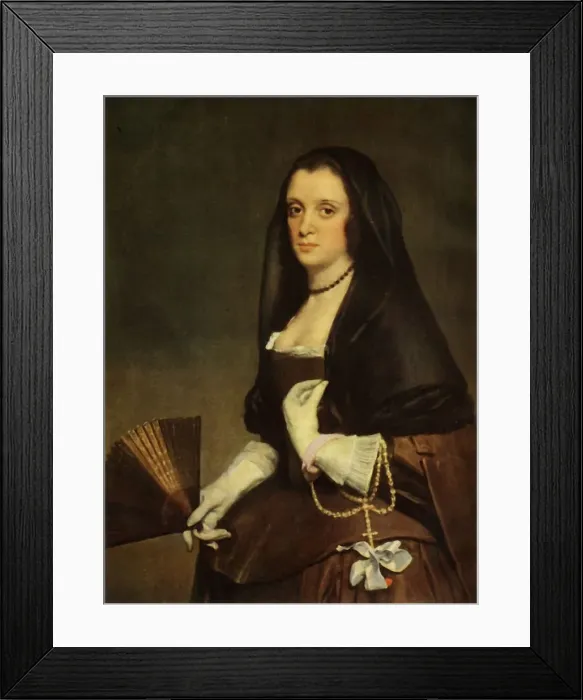 Framed Print : The Lady with a Fan, c1640, (1946). Creator: Diego Velasquez Framed Print : The Lady with a Fan, c1640, (1946). Creator: Diego Velasquez