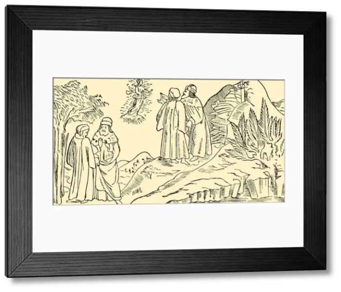 Framed Print : Dante in Purgatory Sees The Vision of Beatrice, c1930. Creator: Unknown Framed Print : Dante in Purgatory Sees The Vision of Beatrice, c1930. Creator: Unknown