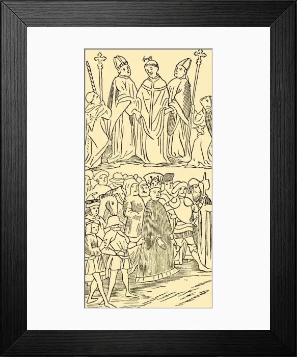 Framed Print : John Huss Condemned and Led To Execution, c1930. Creator: Unknown Framed Print : John Huss Condemned and Led To Execution, c1930. Creator: Unknown