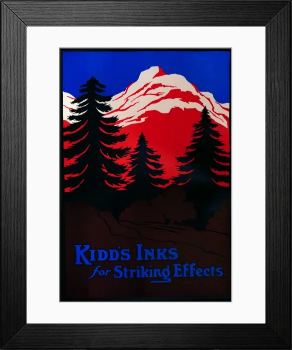 Framed Print : Kidds Inks for Striking Effects, 1909. Creator: Unknown Framed Print : Kidds Inks for Striking Effects, 1909. Creator: Unknown