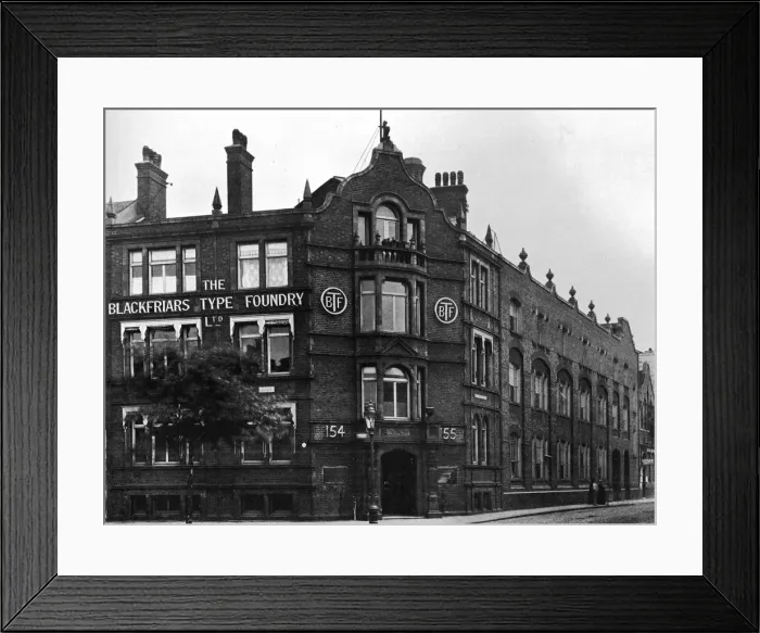 Framed Print : Progress in Typefounding - The Blackfriars Type Foundry, 1909. Creator: Unknown Framed Print : Progress in Typefounding - The Blackfriars Type Foundry, 1909. Creator: Unknown