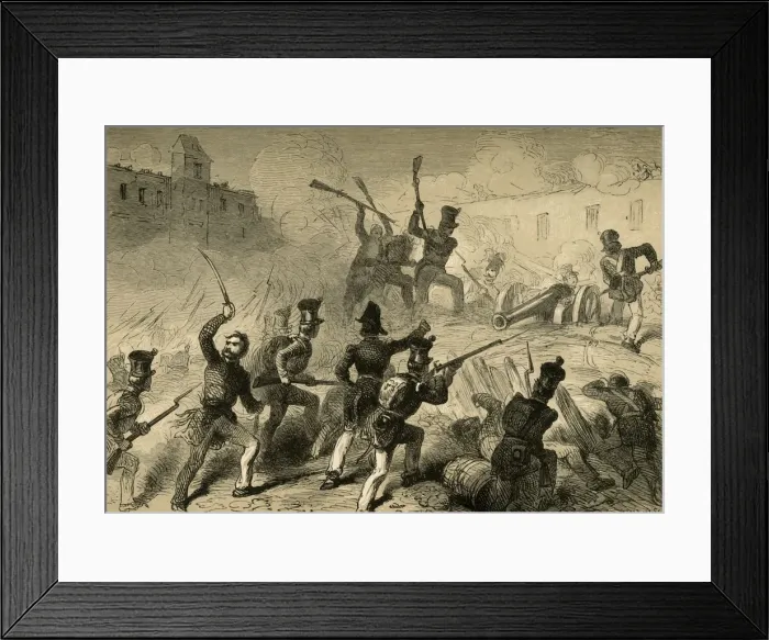 Framed Print : The Taking of Monterey, (1878). Creator: Albert Bobbett Framed Print : The Taking of Monterey, (1878). Creator: Albert Bobbett