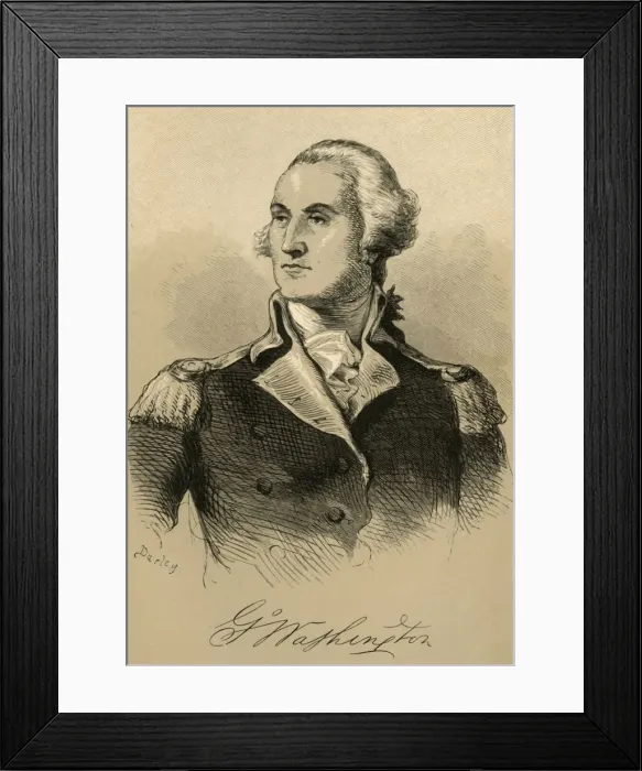 Framed Print : G. Washington, (1877). Creator: Felix Octavius Carr Darley Framed Print : G. Washington, (1877). Creator: Felix Octavius Carr Darley
