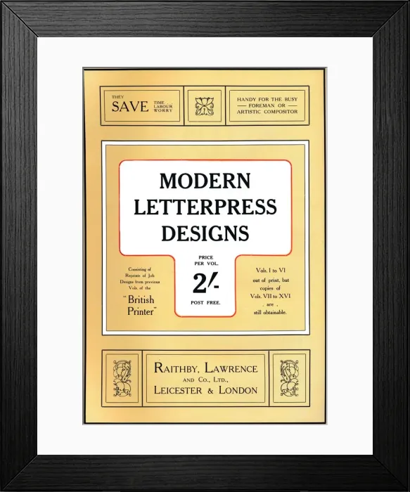 Framed Print : Modern Letterpress Designs - Prize Design, 1909. Creator: Unknown Framed Print : Modern Letterpress Designs - Prize Design, 1909. Creator: Unknown