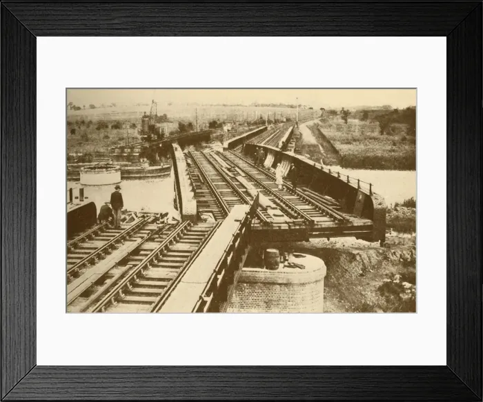 Framed Print : An Electrically Operated Swing Bridge, at Beccles, near Yarmouth (London and North Framed Print : An Electrically Operated Swing Bridge, at Beccles, near Yarmouth (London and North
